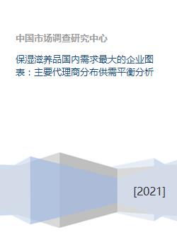 保湿滋养品国内需求最大的企业图表 主要代理商分布供需平衡分析